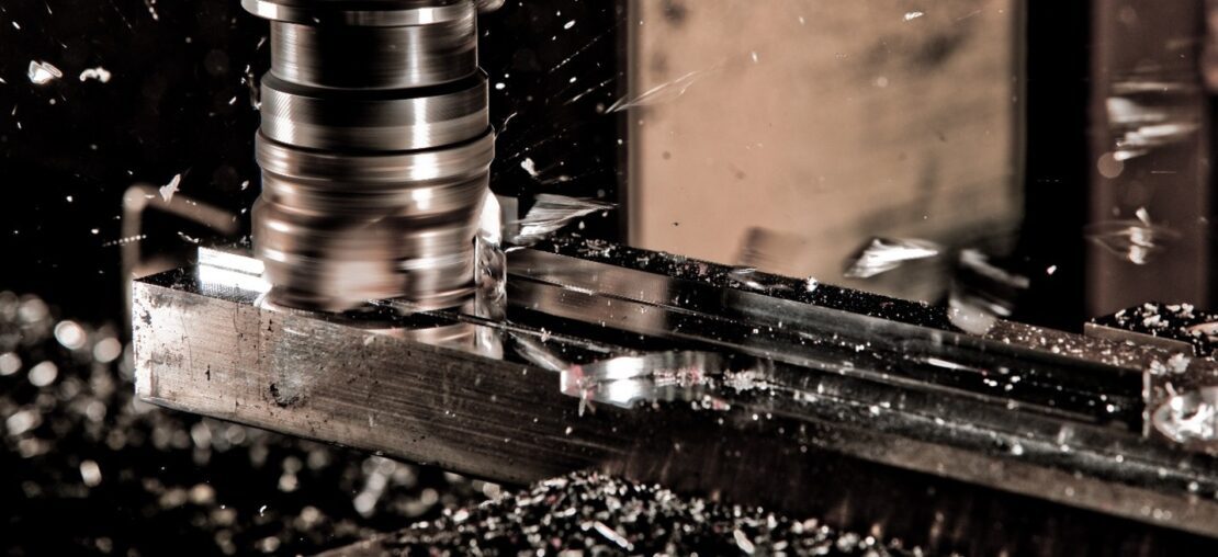 CNC machine removing large amounts of metal